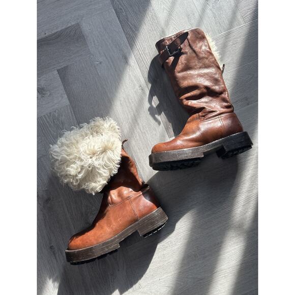 RARE convertible lamb fur shearling boot - Picture 1 of 6